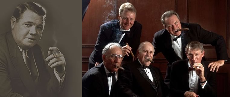 Photos of babe ruth, red auerbach, larry bird, tommy heinson, john havlicek, bob cousy