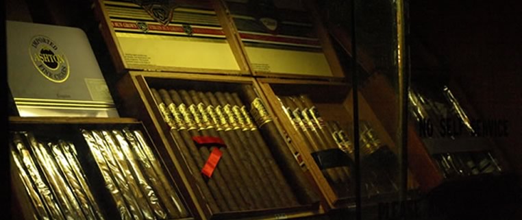 The humidor at Dos Jefes Uptown Cigar Bar